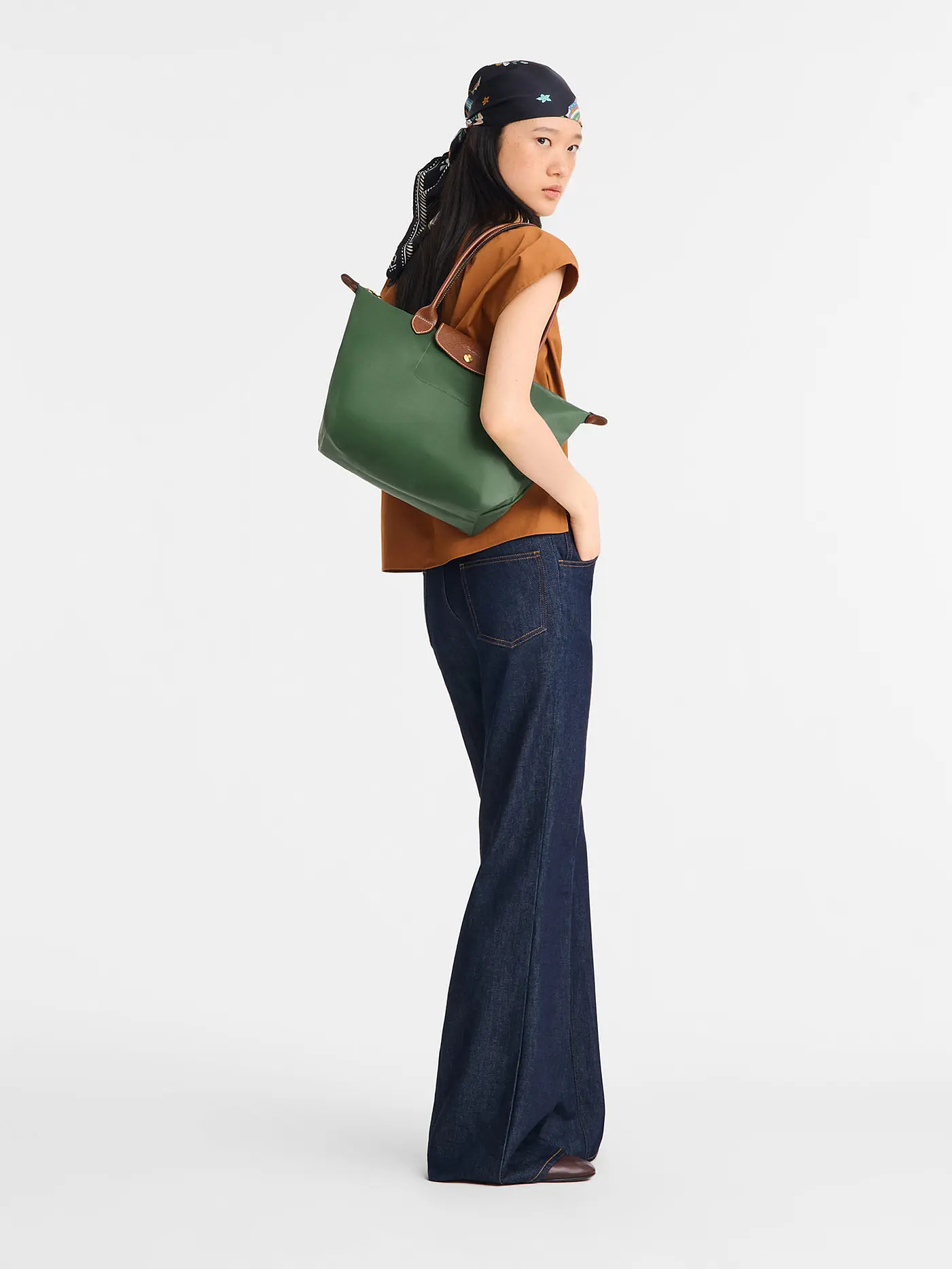 LONGCHAMP | Le Pliage Original Shopper Medium, Vert Anglais | 